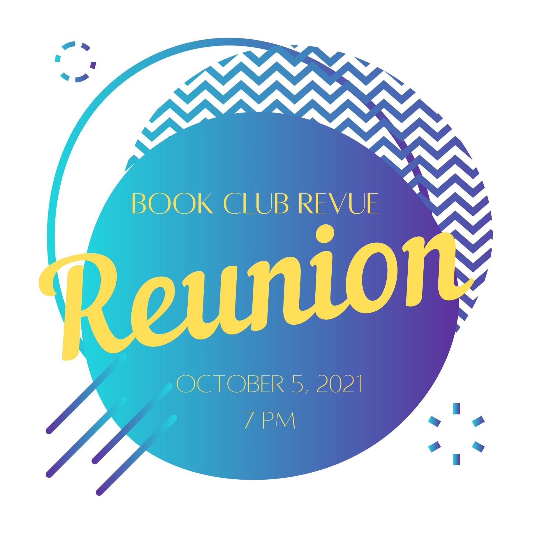 Promotional logo for Book Club Revue