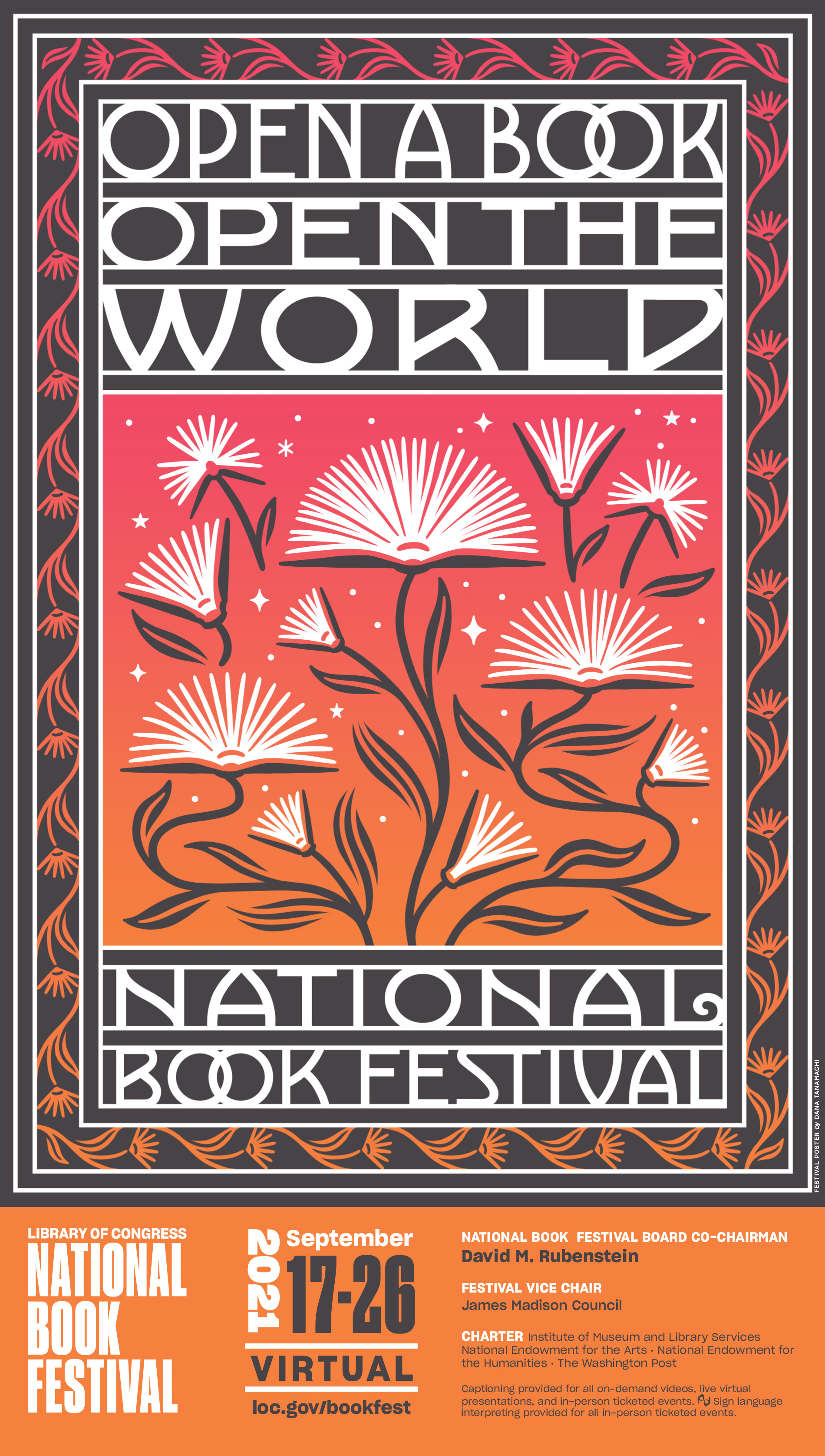 LoC National Book Festival 2021 promotional poster designed by Dana Tanamachi