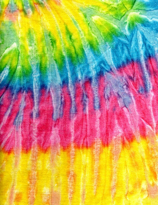 tie-dye bright color pattern