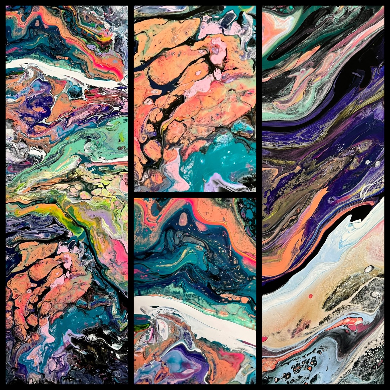 Acrylic Pour examples