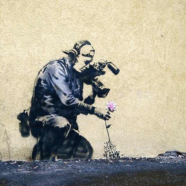 Banksy Stencil Artwork in Park City Utah