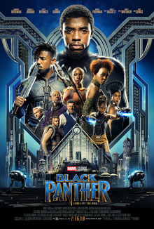 Black Panther movie poster showing main characters