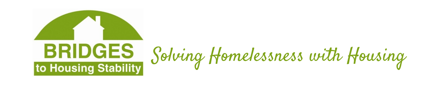 Green house logo for Bridges to Housing Stability: Solving Homelessness with Housing
