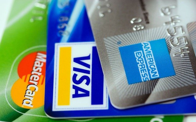 set of fanned out credit cards