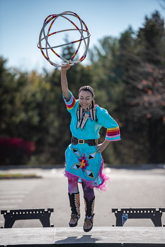 Native American Dancer with hoops