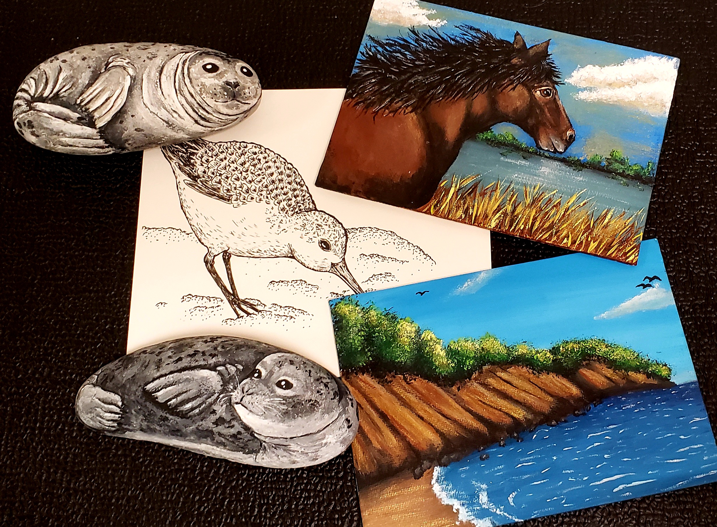 a selection of Chesapeake Bay inspired art projects