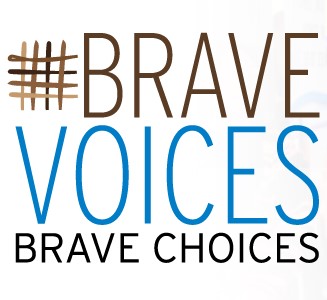brave voices brave choices text logo