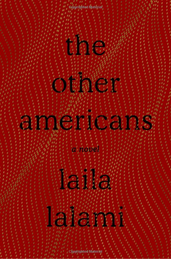 a deep red cover with tiny white dots in an undulating patern with the title in black