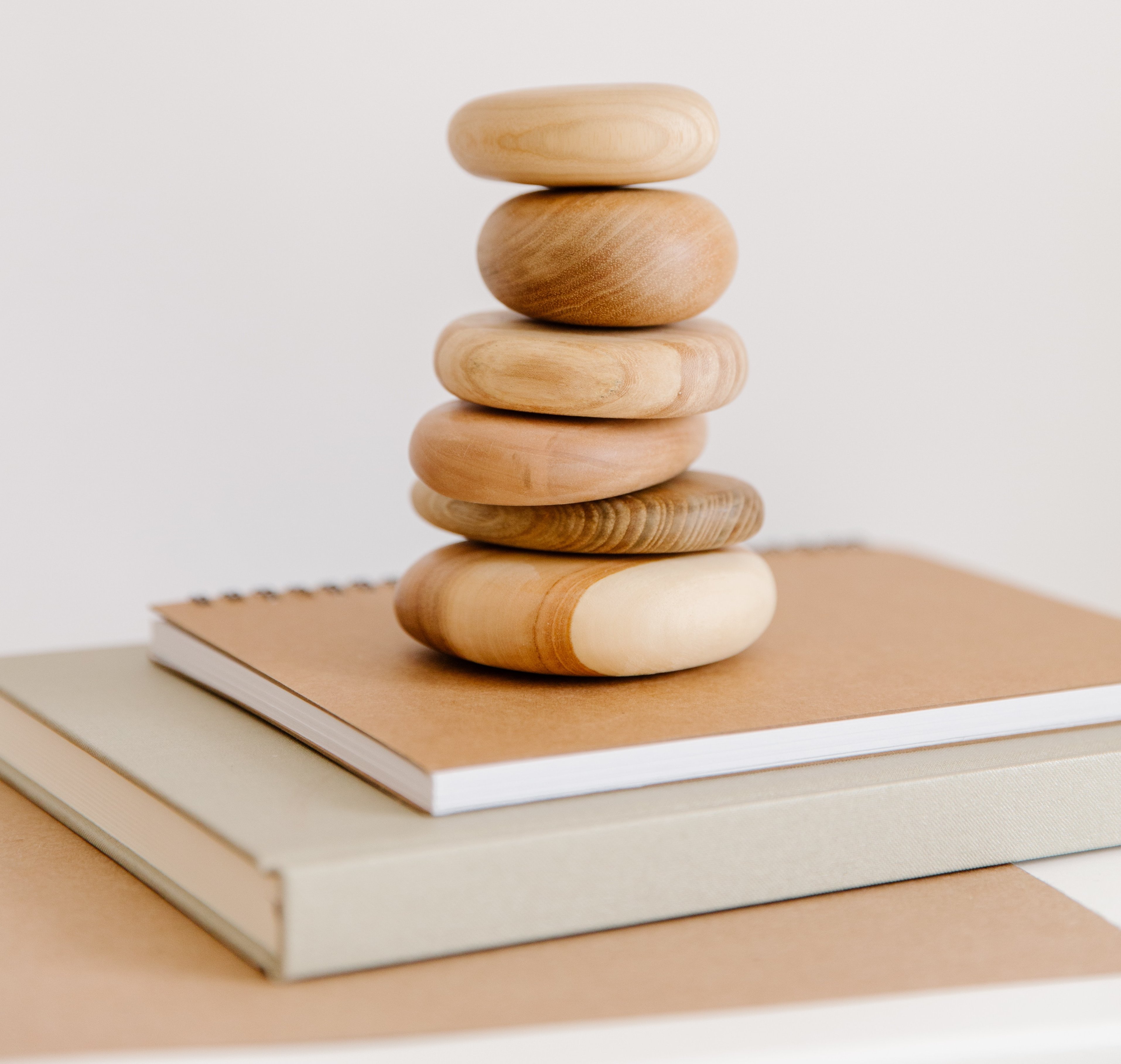 rocks on notebooks