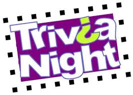 Trivia Night written on purple background, the second "i" is a question mark