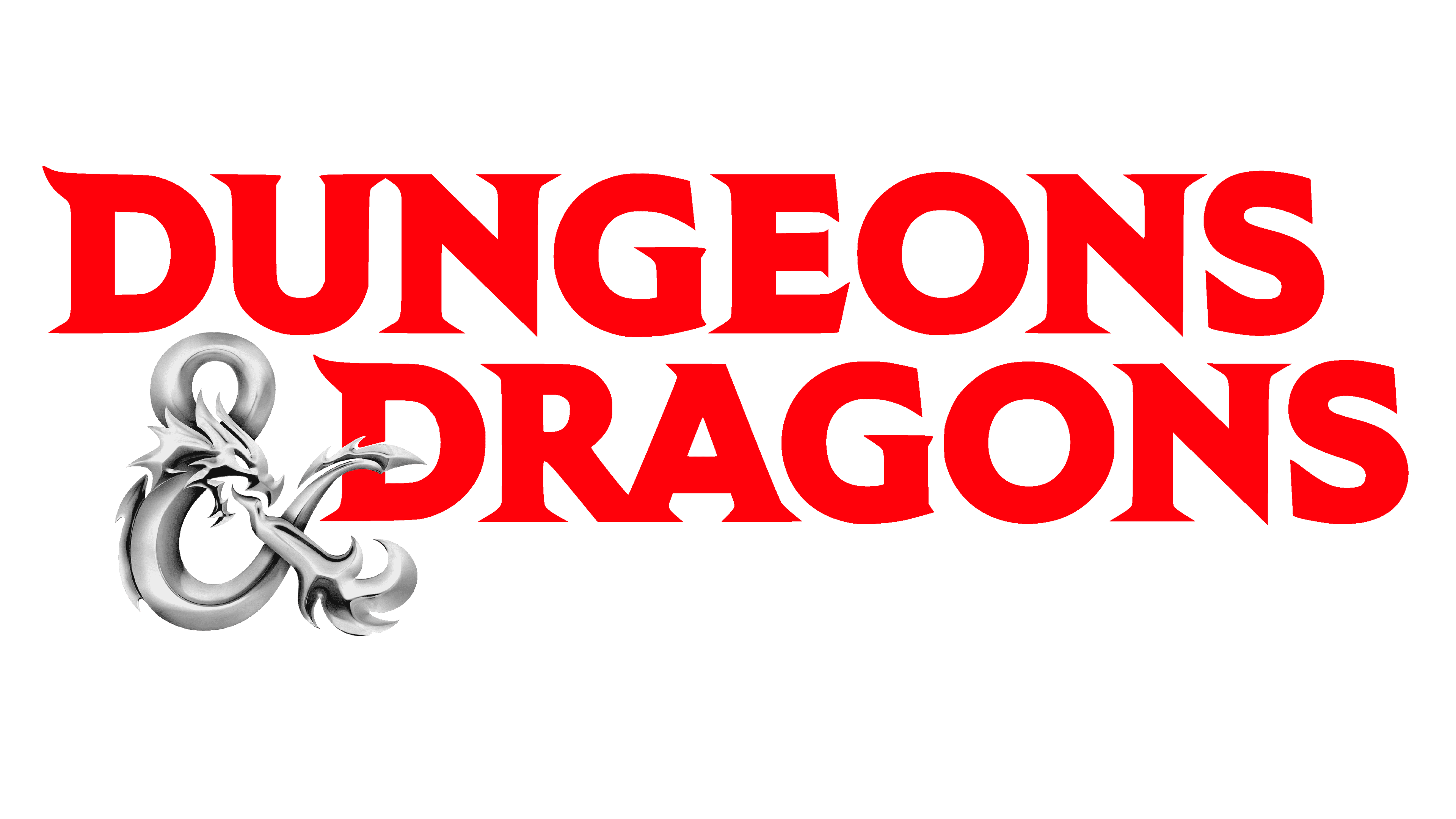 Dungeons & Dragons logo in red text