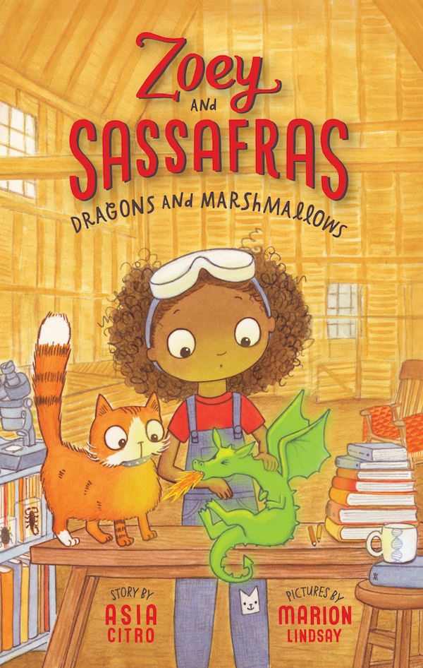 Cover of Zoey and Sassafras: Dragons and Marshmallows by Asia Citro, illustrated by Marion Lindsay