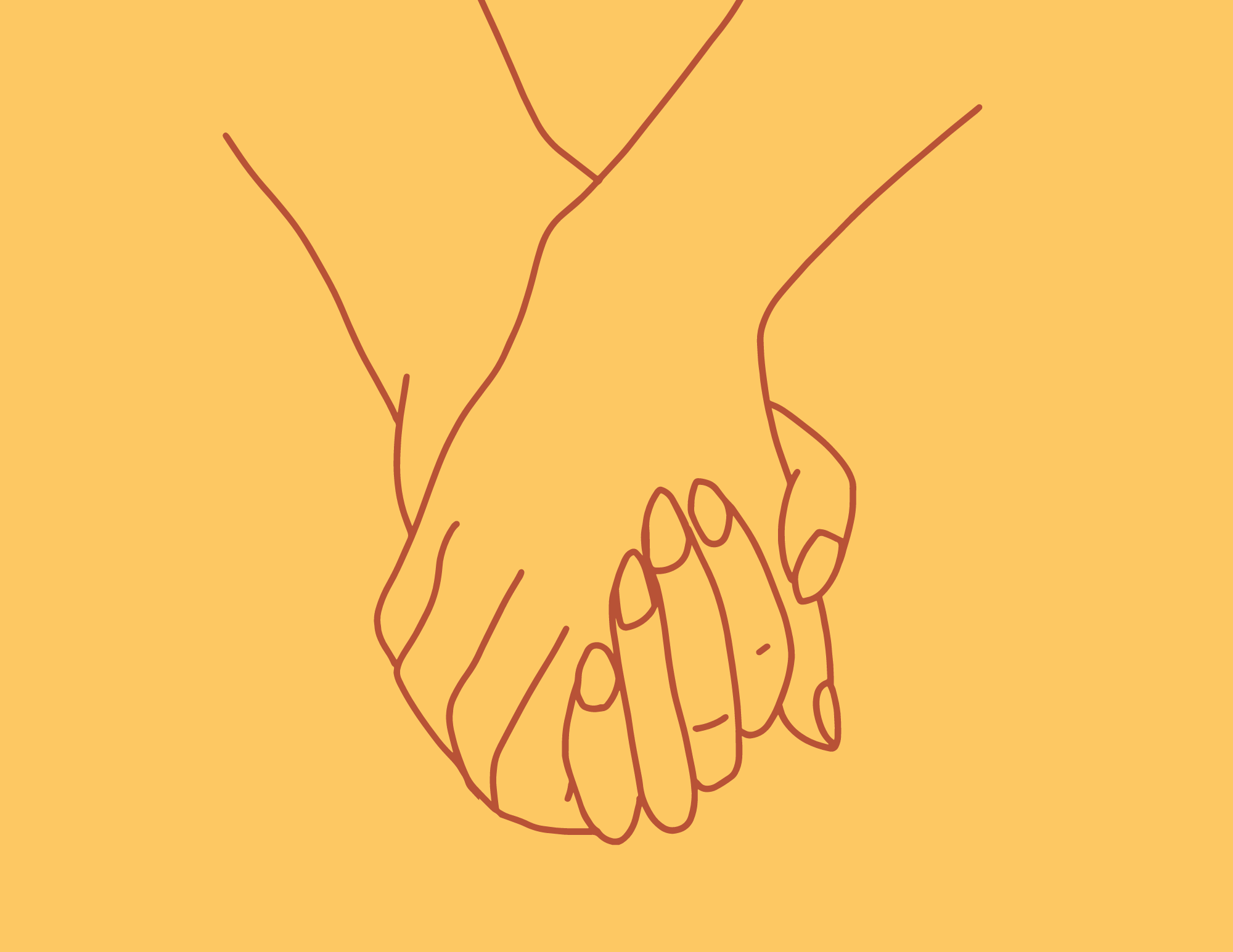 holding hands