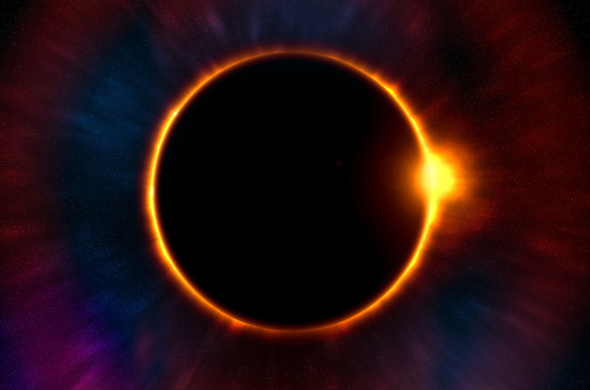 This image depicts a solar eclipse. 