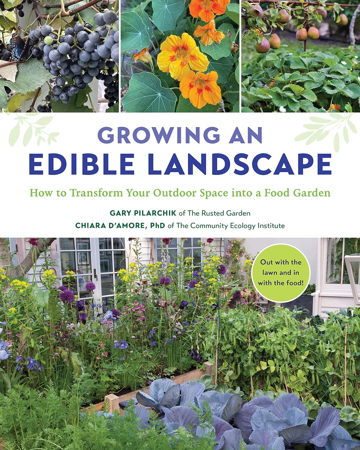 Photo of the book cover featuring the edible landscape.