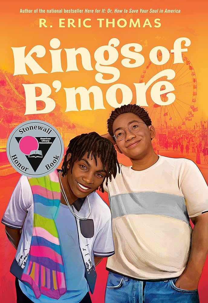 cover of Kings of B'More featuring two Black/Brown teen boys with a ferris wheel in the background