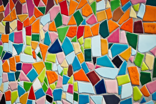 Create a mosaic by using paper