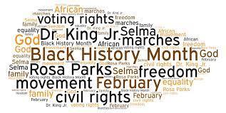 Black History Month word cloud