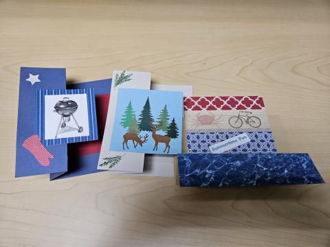 BBQ grill, deer in forest, Summertime Fun Boardwalk cards