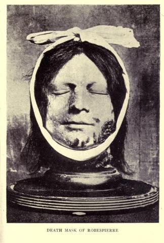 madam Tussaud's famous death mask of robespierre