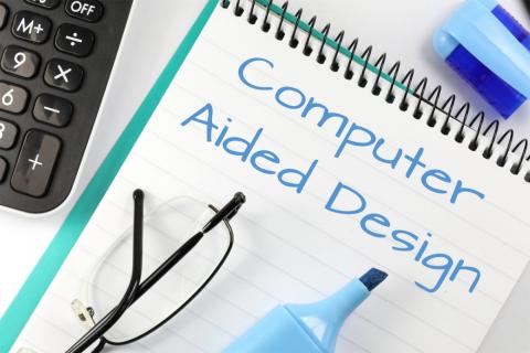 Computer Aided Design written on notepad near glasses & highlighter - Creative Commons Pix4Free