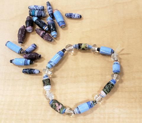 a magazine bead bracelet