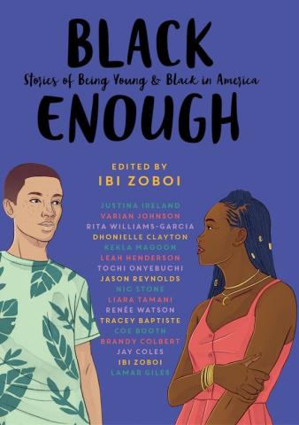Cover of Black Enough, image has two Black teens. 