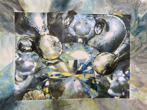 photo of mixed media microscope art