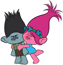 Trolls hugging