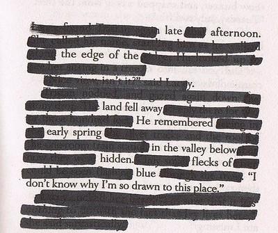 Example of blackout poetry
