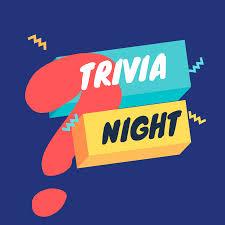 trivia night written out with reddish question mark