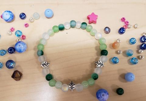 a bracelet and a selection of beads