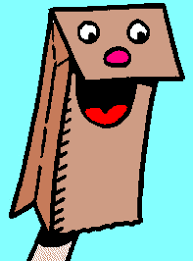 Paper bag puppet