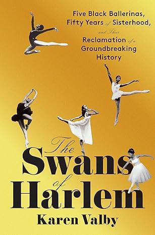 a mustard yellow background with five ballerinas in different positions across the cover