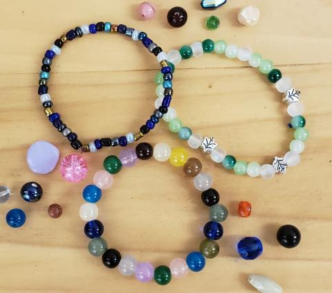 3 beaded bracelets