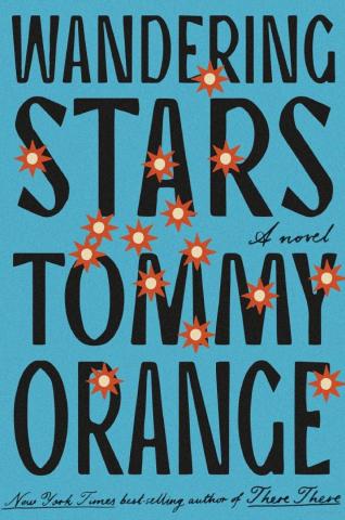 wandering stars a novel with orange stars on blue cover