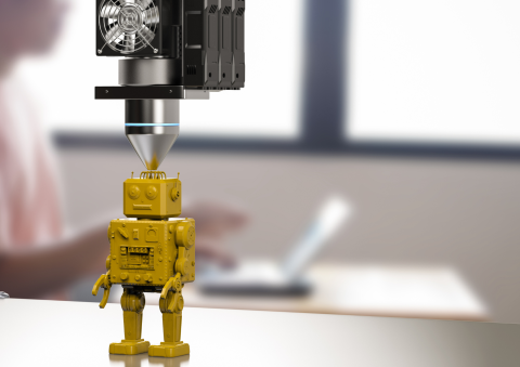 3D robot being printed