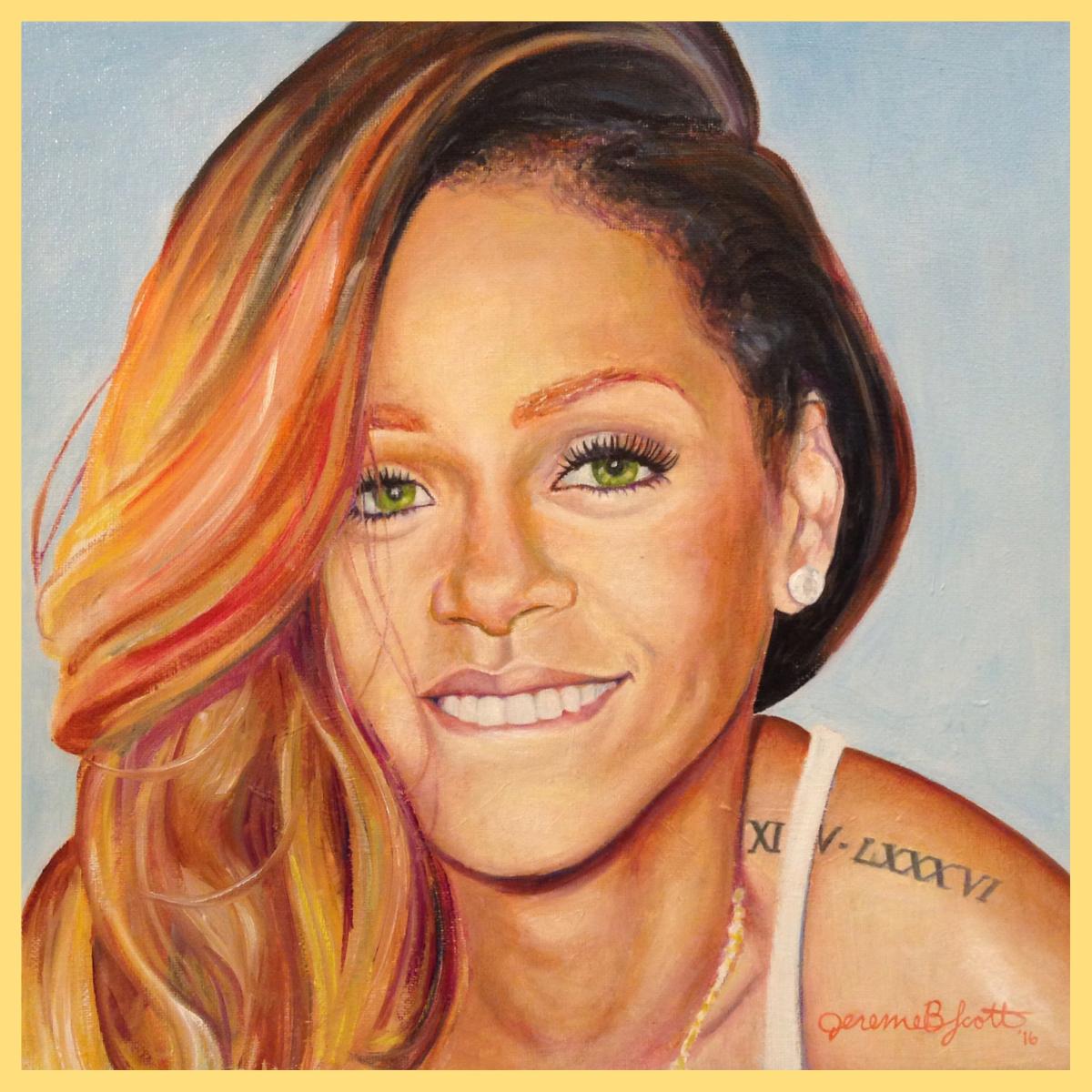 Rihanna portrait painting