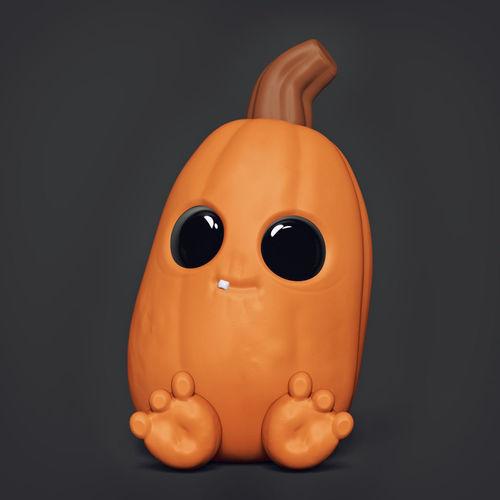 cute 3d baby pumpkin with big eyes