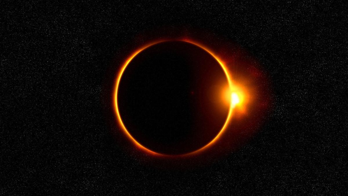 This image depicts a solar eclipse. 