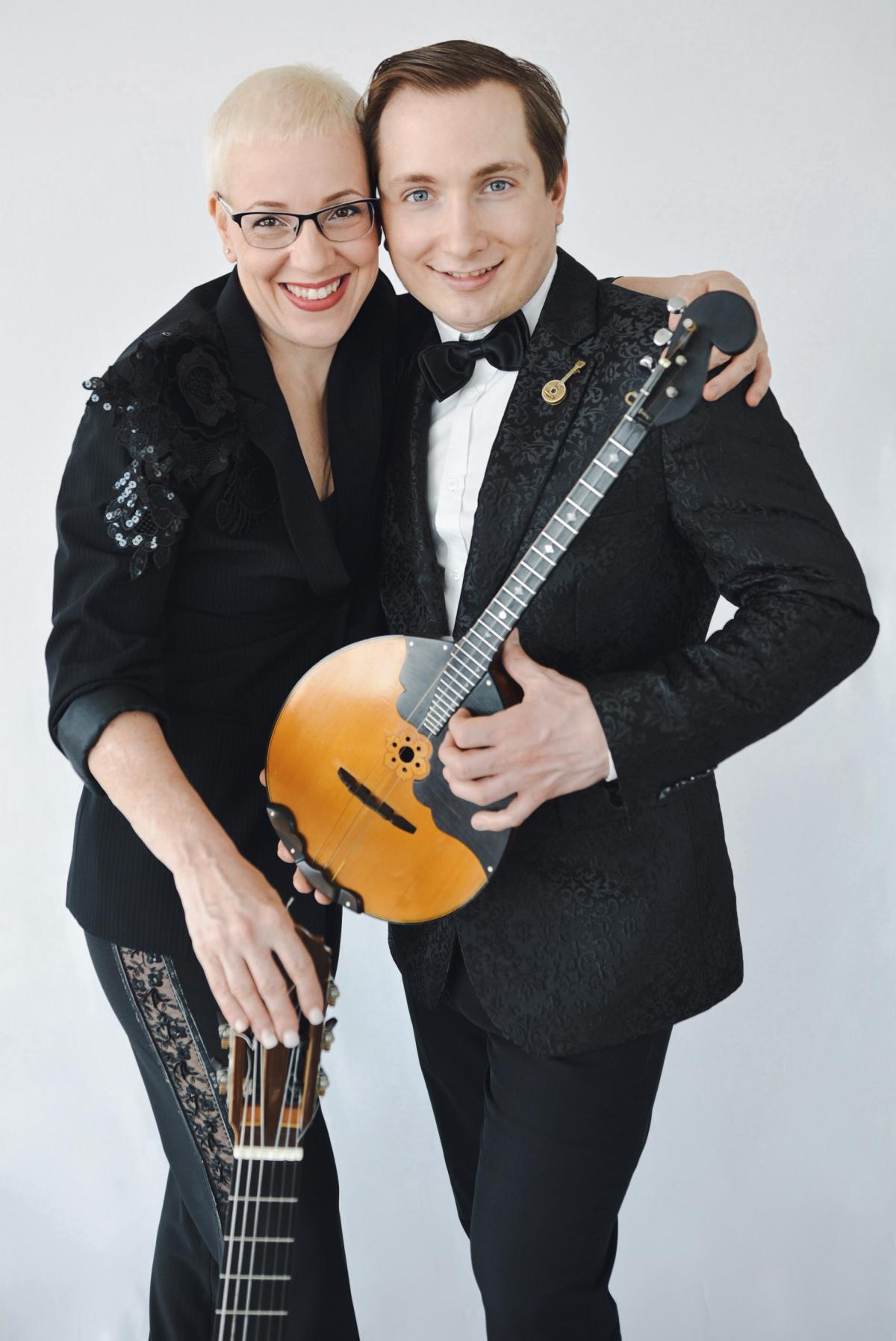 Anna Kusner on guitar and Peter Omelchenko on domra (mandolin)