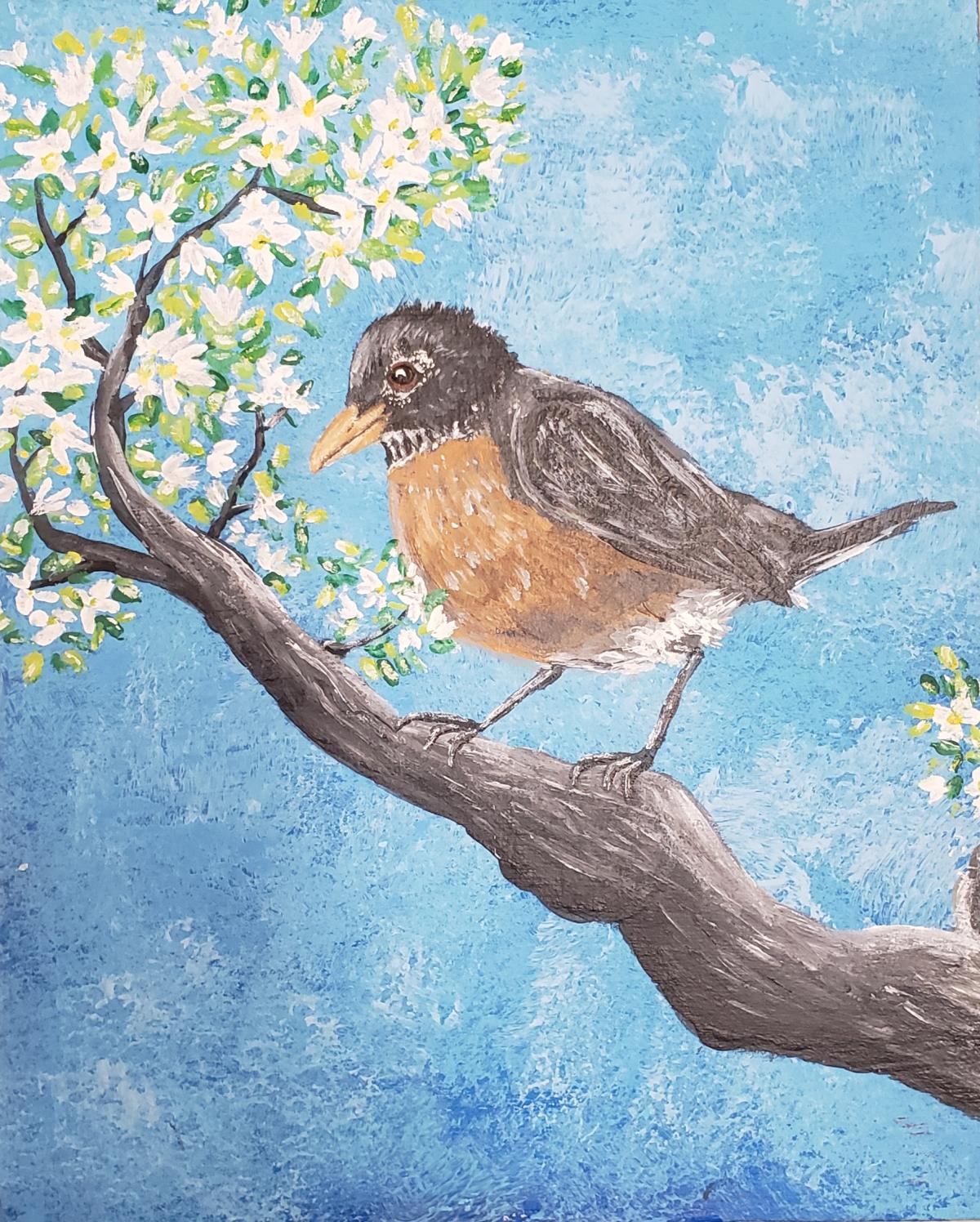 robin painting