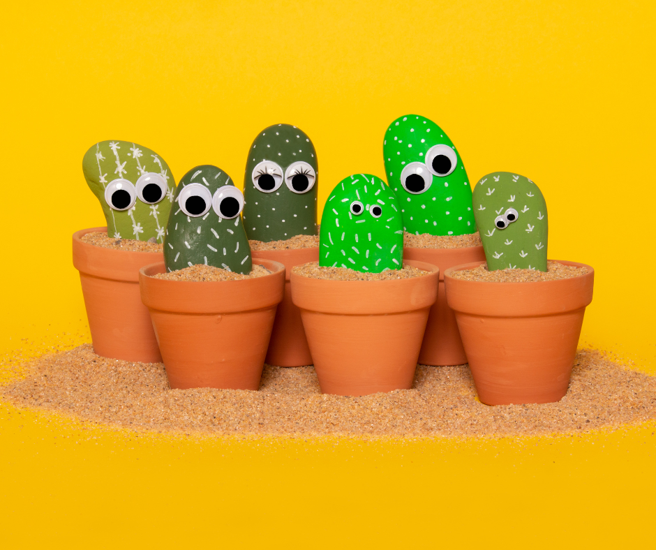 rocks that are cactus themed