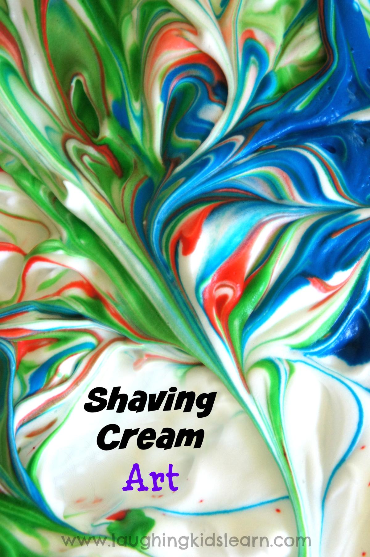 Shaving cream and paint.