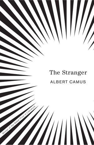 The Stranger Albert Camus white circle with black rays 