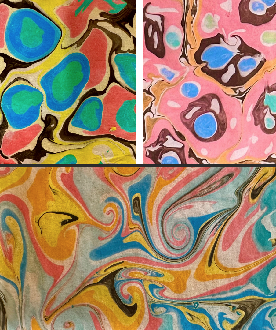 Examples of Suminagashi